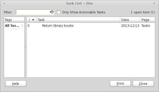 task list example